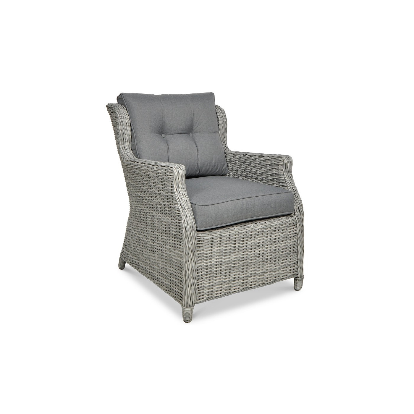 Meble z technorattanu TRIVENTO 2 Stone Grey - pufa