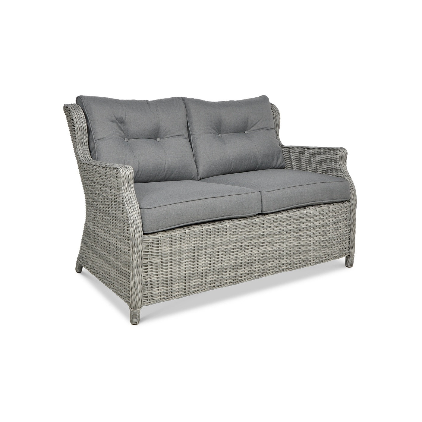 Meble z technorattanu TRIVENTO 2 Stone Grey - kanapa