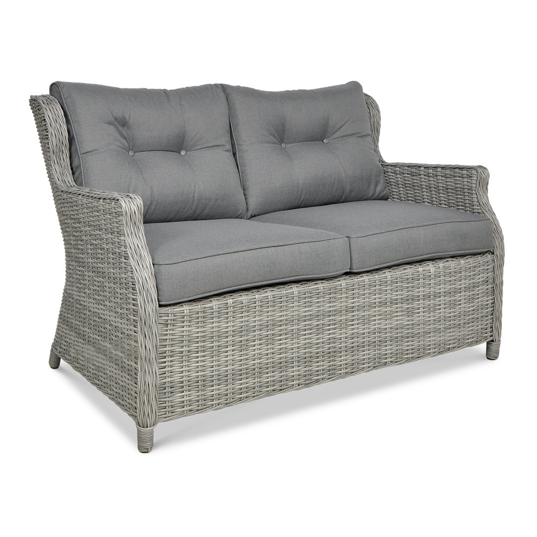 Meble z technorattanu TRIVENTO 2 Stone Grey - kanapa