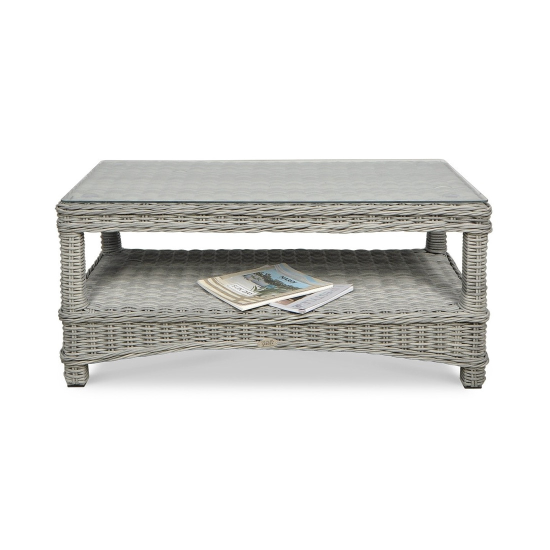 Meble z technorattanu TRIVENTO 2 Stone Grey - stolik kawowy