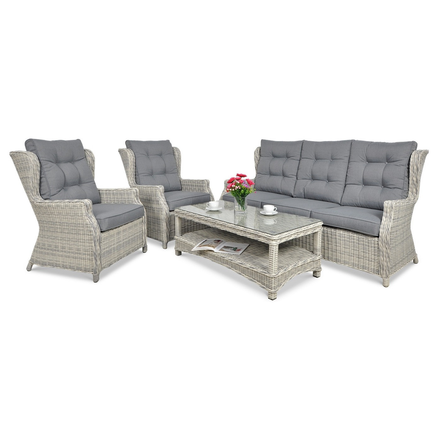 TRIVENTO III ZESTAW WHITE GREY