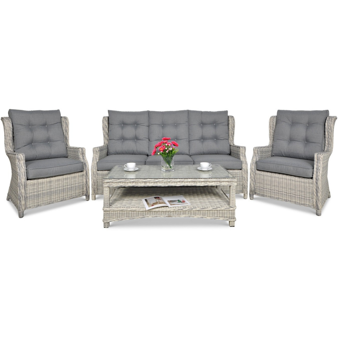 TRIVENTO III ZESTAW WHITE GREY