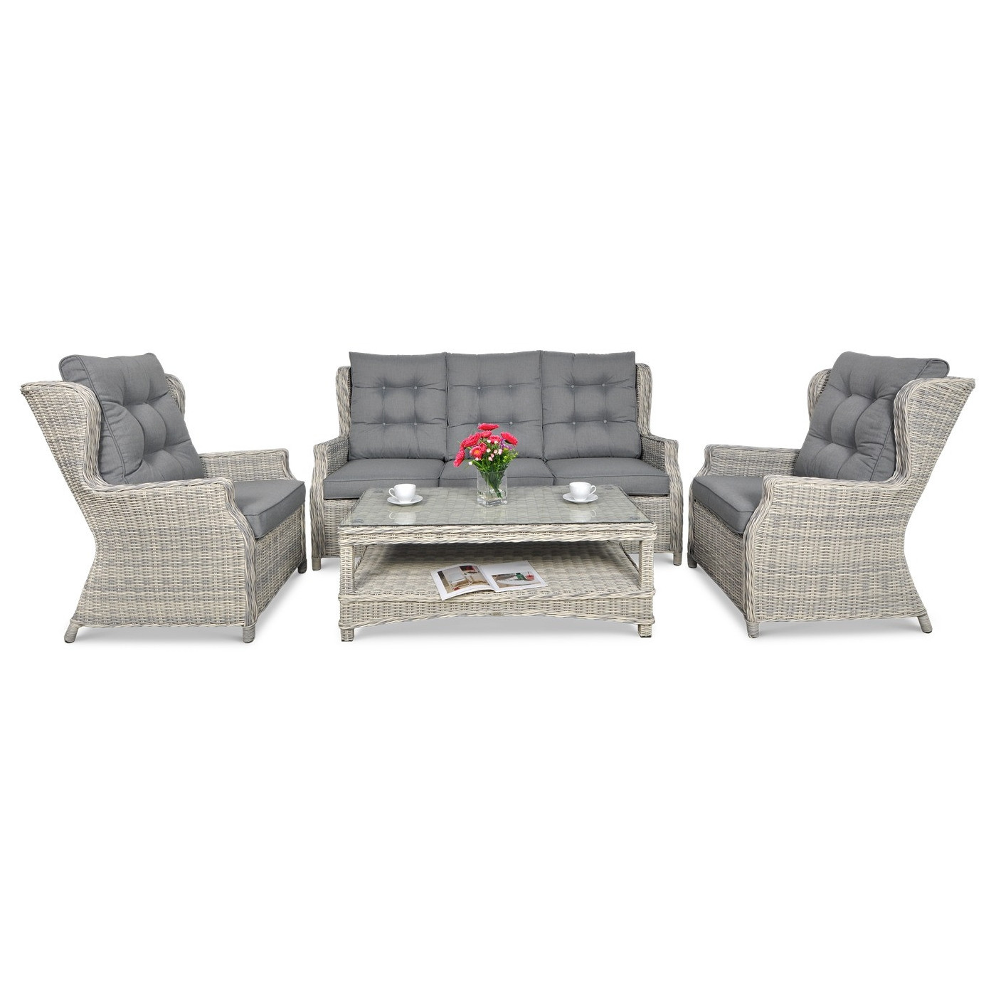 TRIVENTO III SET WHITE GREY