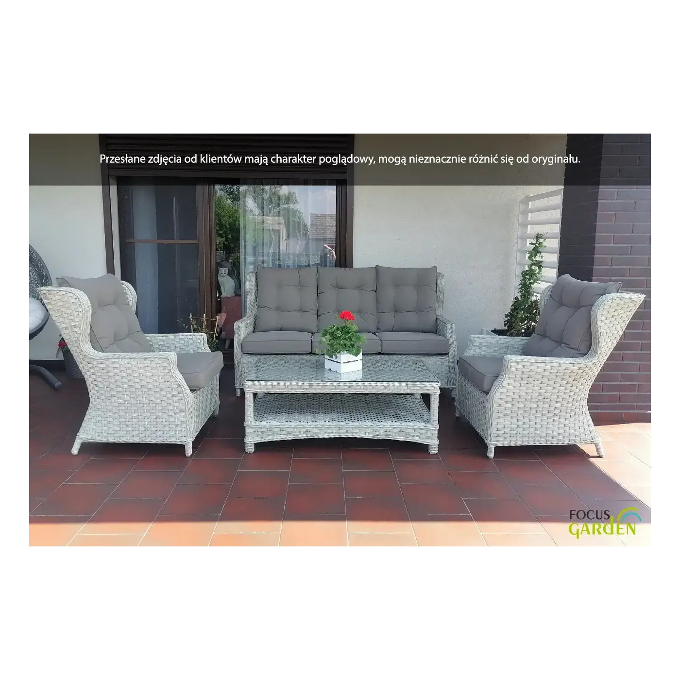 TRIVENTO III ZESTAW WHITE GREY