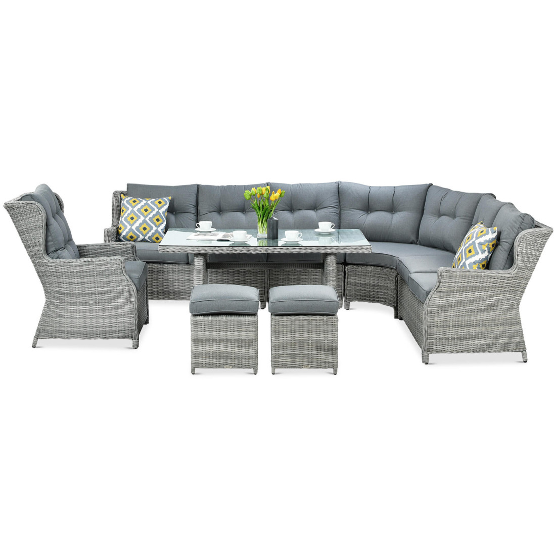 TRIVENTO DINING NAROŻNIK STONE GREY