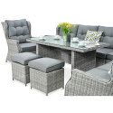 TRIVENTO DINING CORNER SOFA STONE GREY
