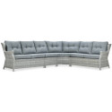 TRIVENTO DINING CORNER SOFA STONE GREY