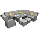 TRIVENTO DINING CORNER SOFA DARK GREY