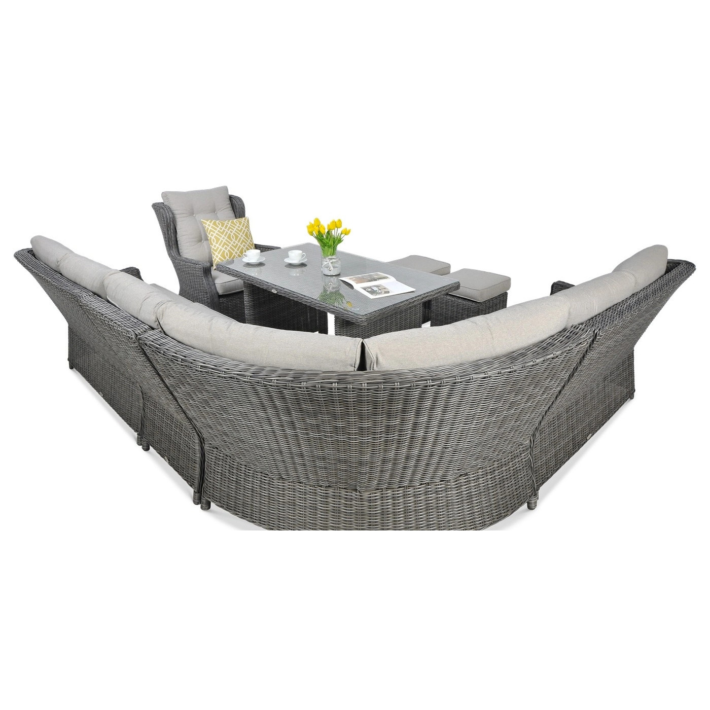 TRIVENTO DINING CORNER SOFA DARK GREY