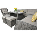 TRIVENTO DINING CORNER SOFA DARK GREY