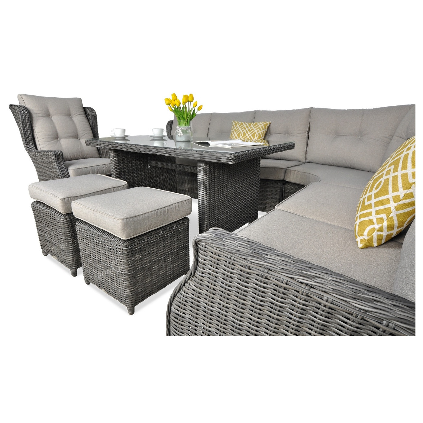 TRIVENTO DINING NAROŻNIK DARK GREY