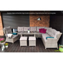 TRIVENTO DINING CORNER SOFA DARK GREY