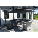 Naroznik technorattanowy Trivento Dining Dark Grey