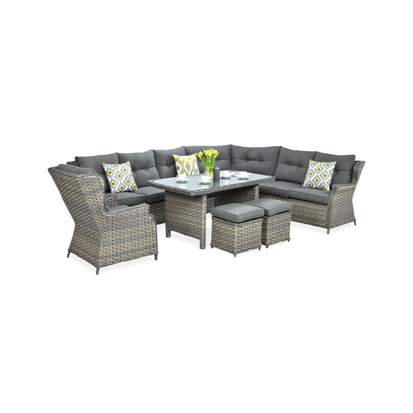 TRIVENTO DINING NAROŻNIK MELANGE