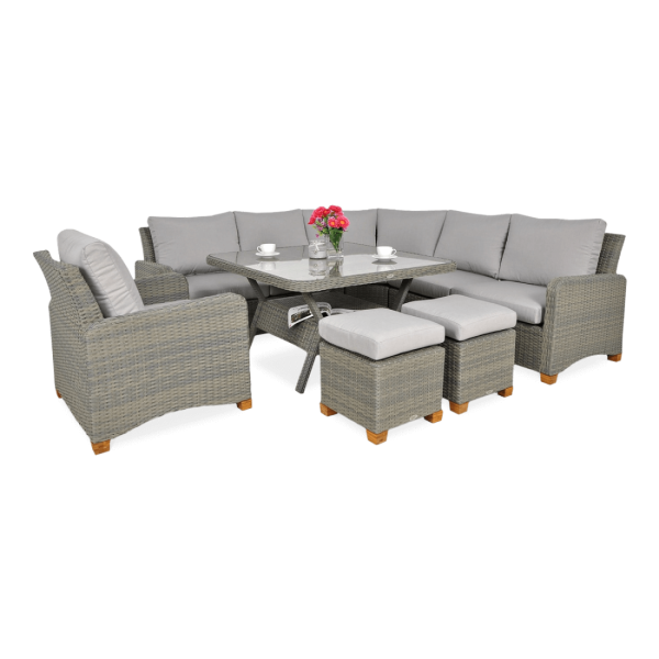 Naroznik technorattanowy Toledo Dining Grey