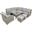Naroznik technorattanowy Toledo Dining Grey