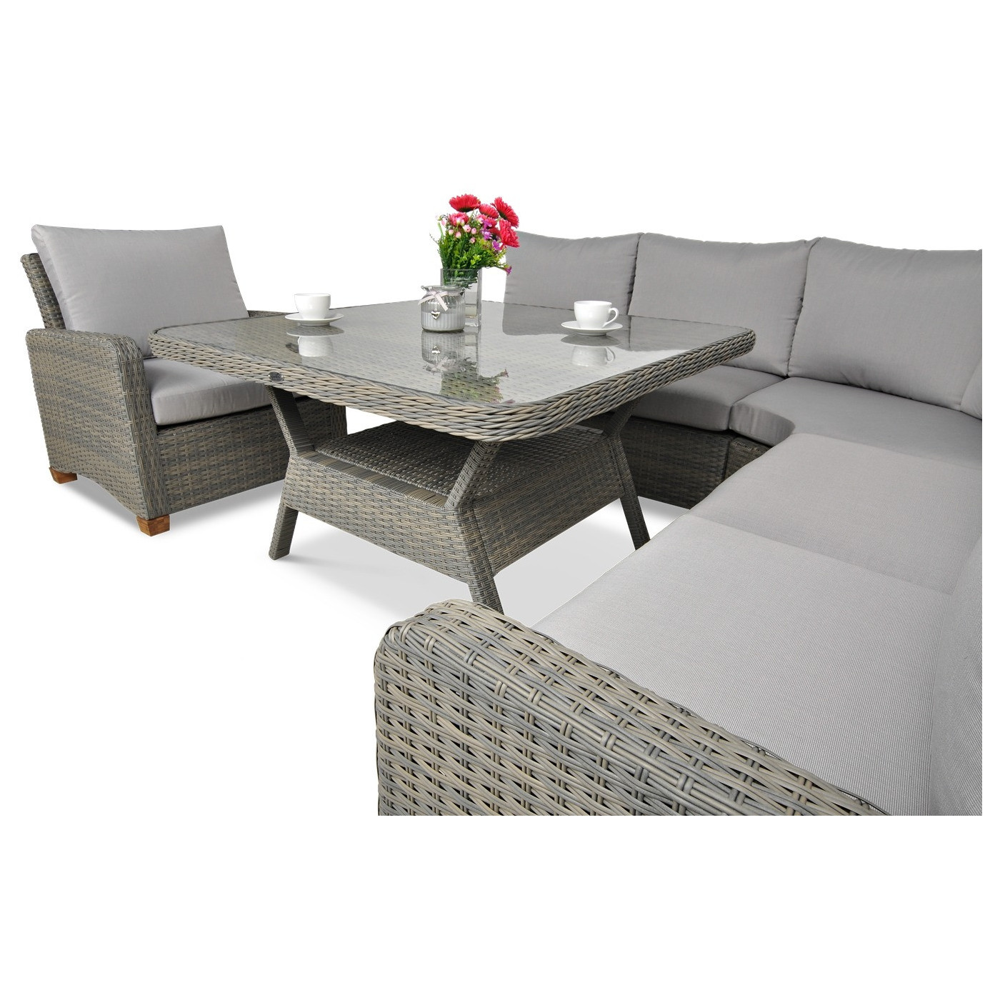 Naroznik technorattanowy Toledo Dining Grey
