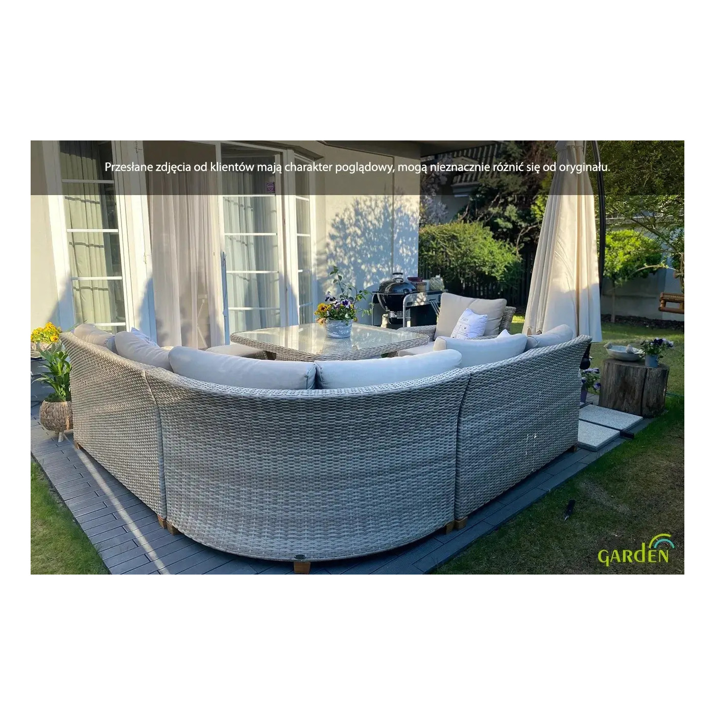 Naroznik technorattanowy Toledo Dining Grey