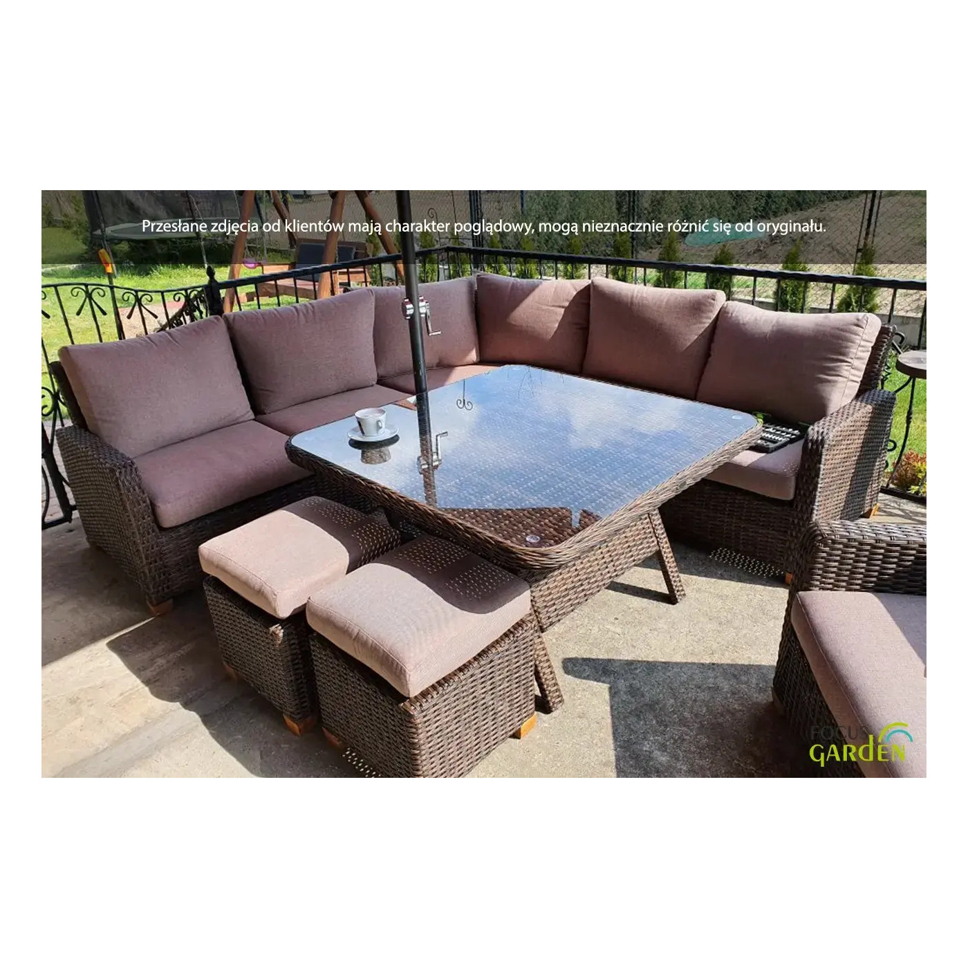 Naroznik technorattanowy Toledo Dining Grey