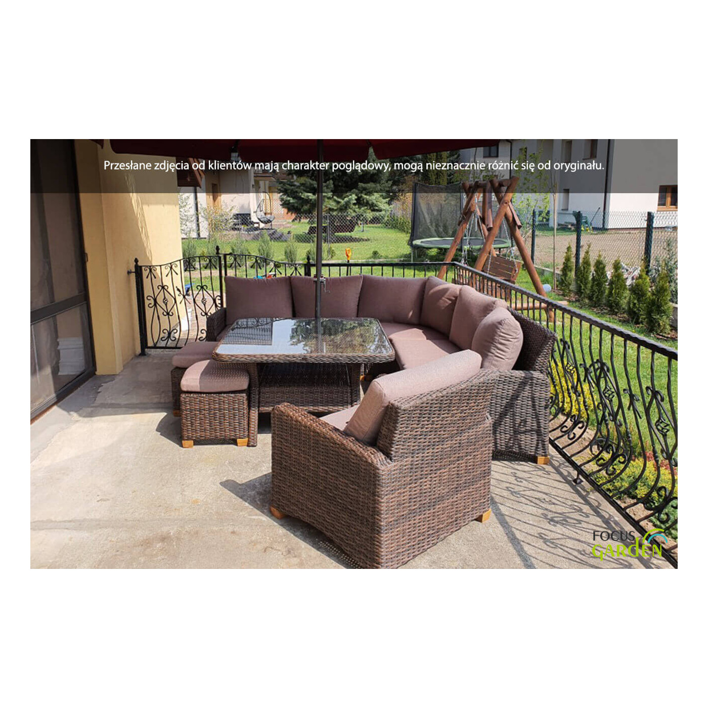 Naroznik technorattanowy Toledo Dining Grey