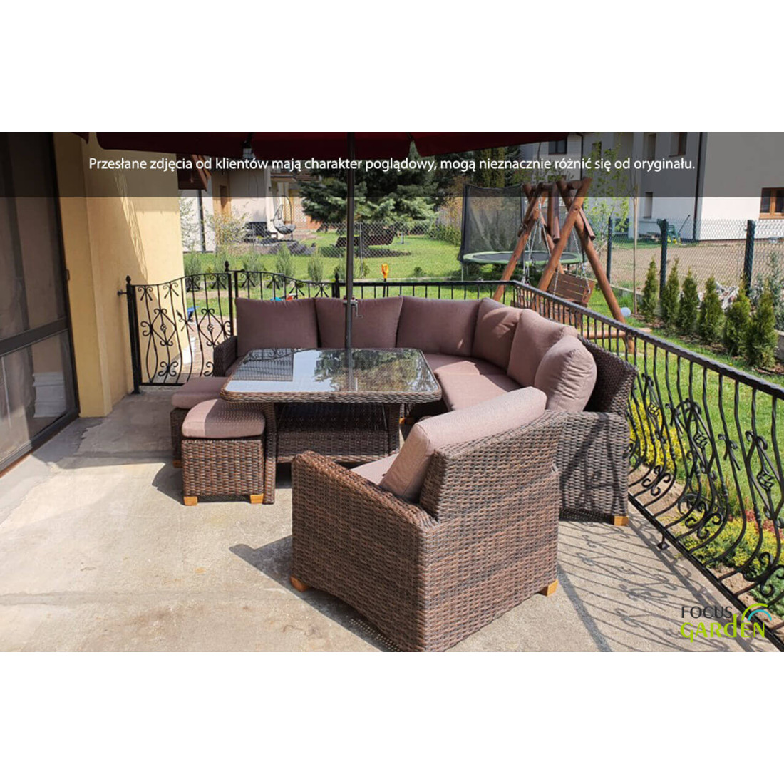 Naroznik technorattanowy Toledo Dining Grey