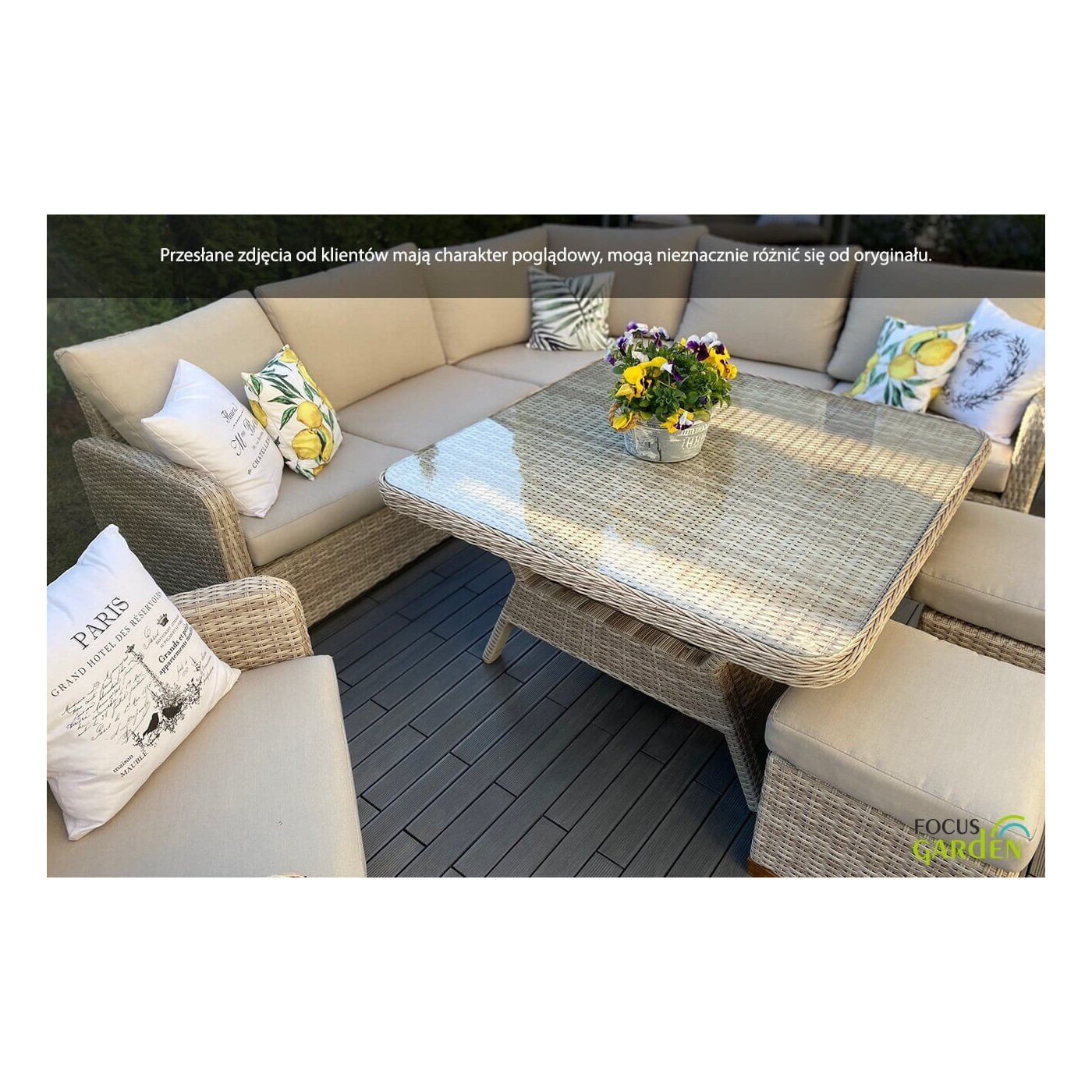 Naroznik technorattanowy Toledo Dining Grey