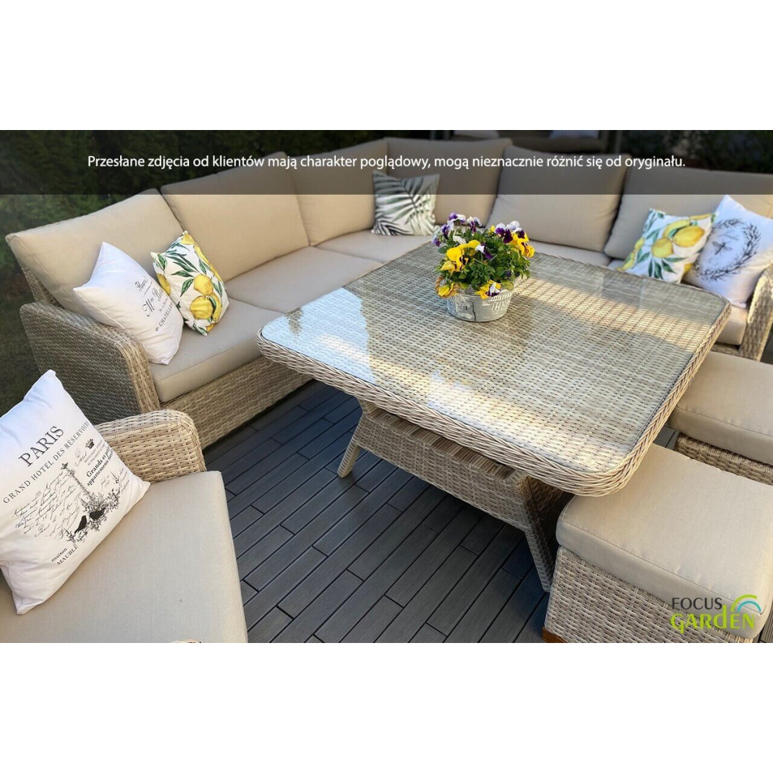 Naroznik technorattanowy Toledo Dining Grey