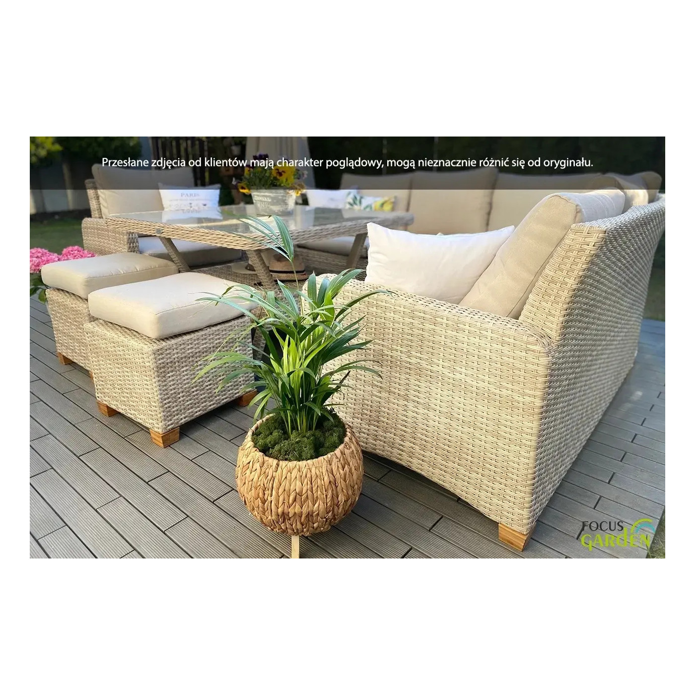 Naroznik technorattanowy Toledo Dining Grey