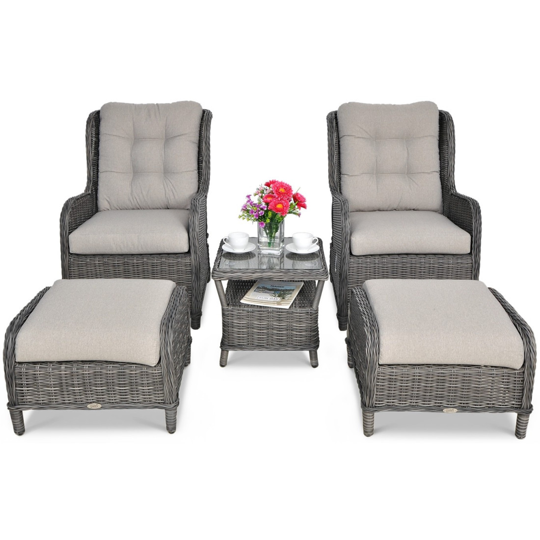 Zestaw Wypoczynkowy Sienna Duo Premium Dark Grey