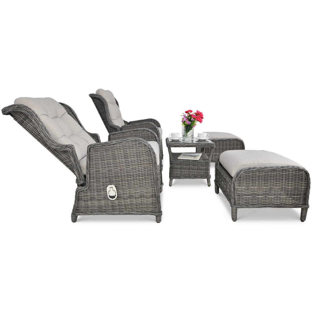 Zestaw Wypoczynkowy Sienna Duo Premium Dark Grey