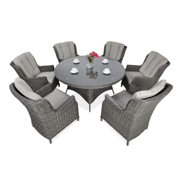Zestaw mebli ogrodowych z technorattanu Ravena Dark Grey