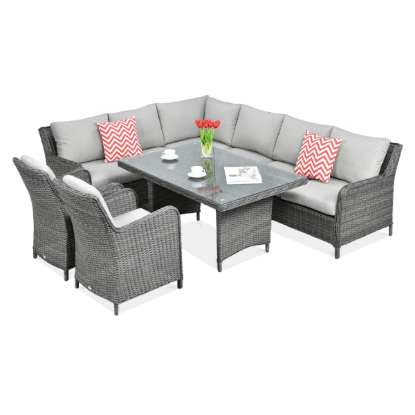 Narożnik z technorattanu MARYLAND Dark Grey