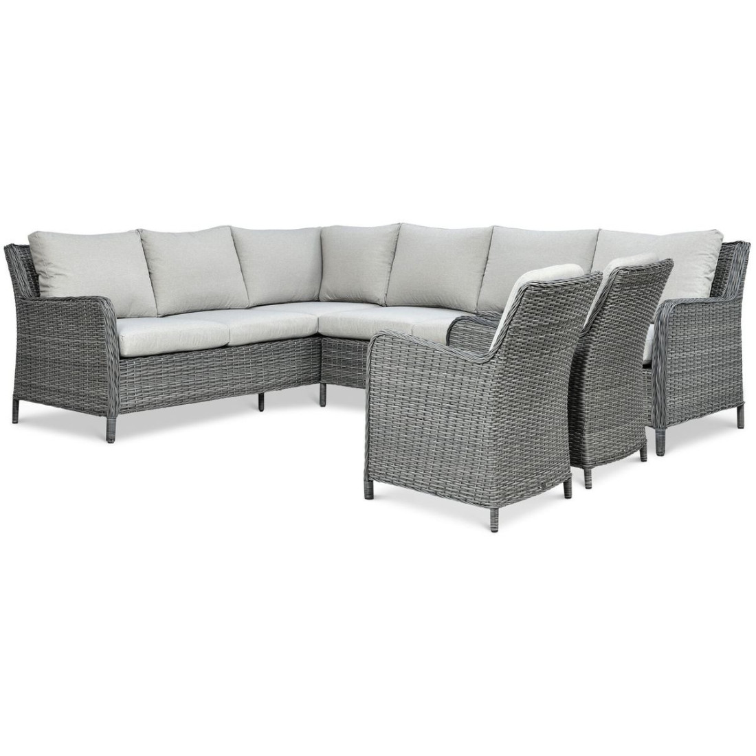 Narożnik z technorattanu MARYLAND Dark Grey