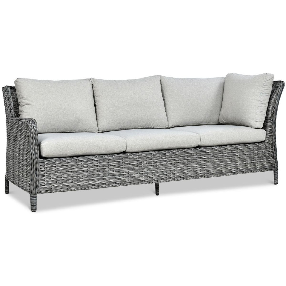 kanapa Narożnik z technorattanu MARYLAND Dark Grey