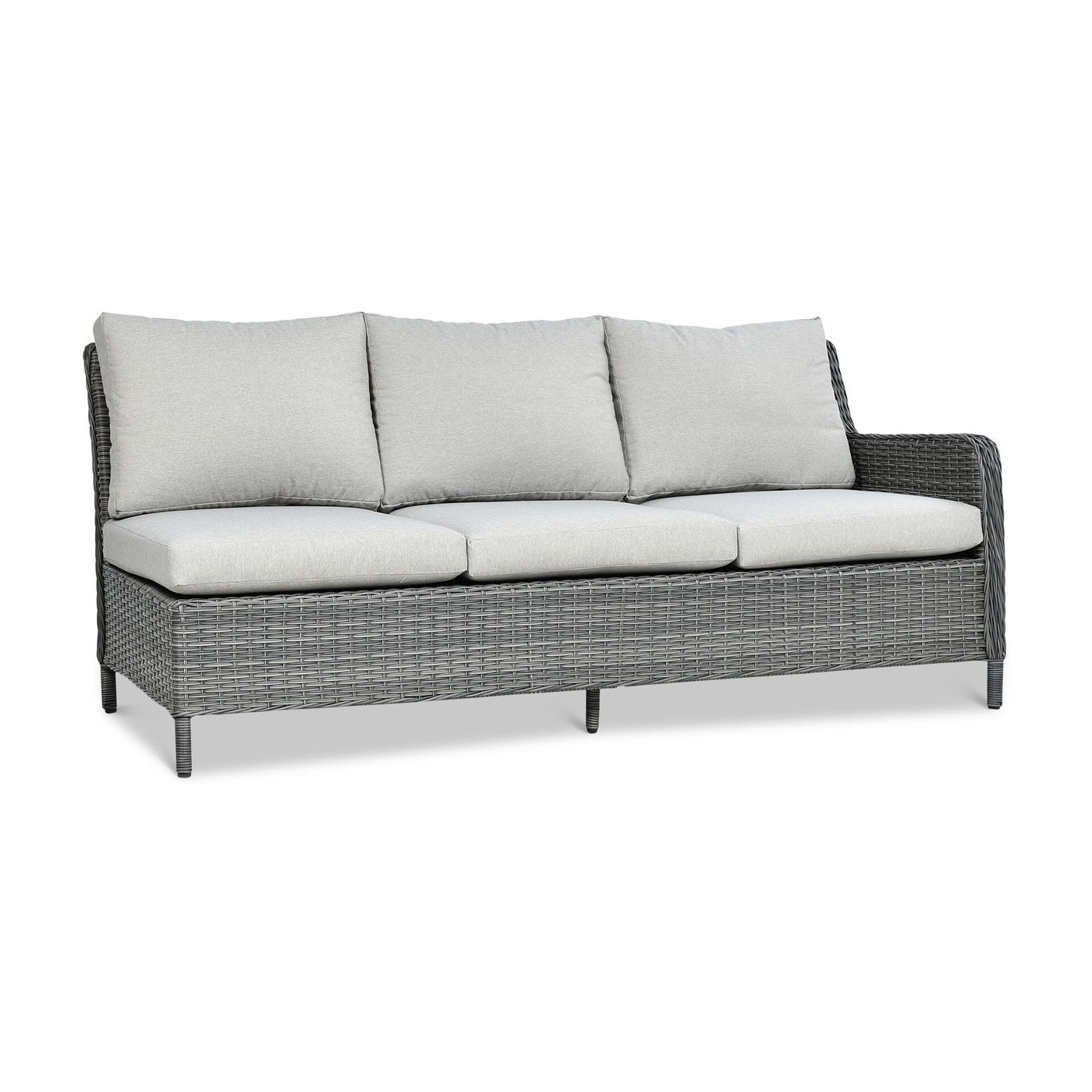 kanapa Narożnik z technorattanu MARYLAND Dark Grey