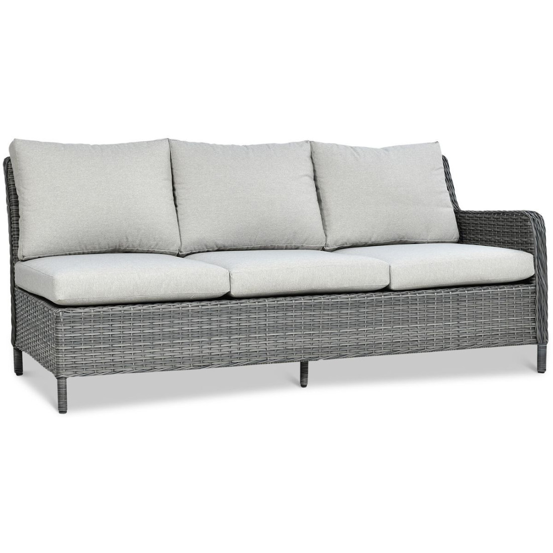 kanapa Narożnik z technorattanu MARYLAND Dark Grey