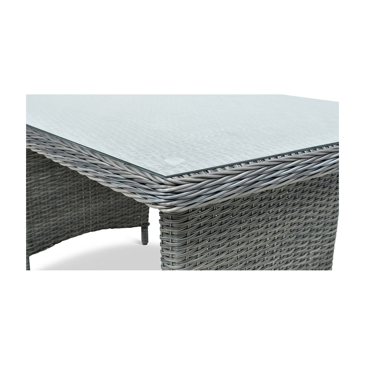 stół szczegóły Narożnik z technorattanu MARYLAND Dark Grey