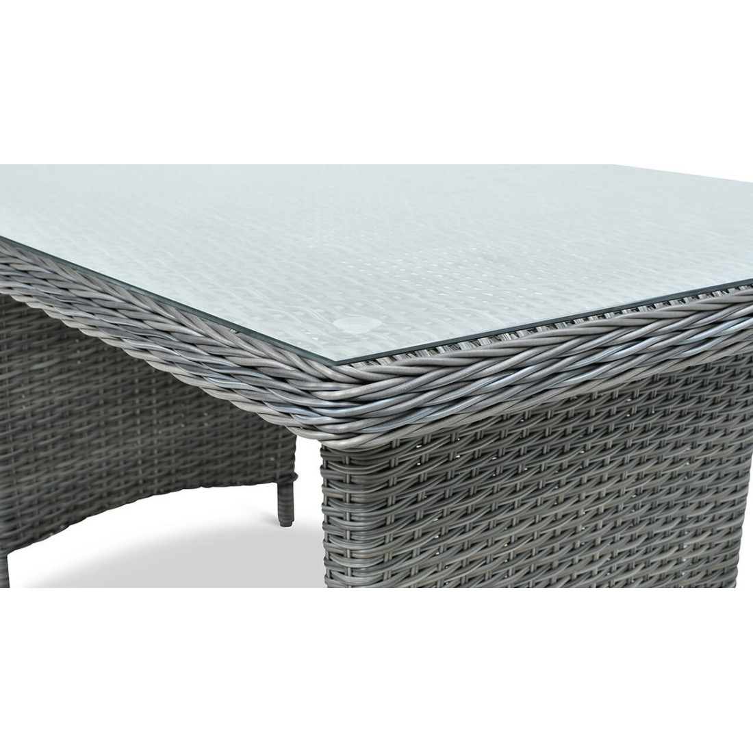 stół szczegóły Narożnik z technorattanu MARYLAND Dark Grey