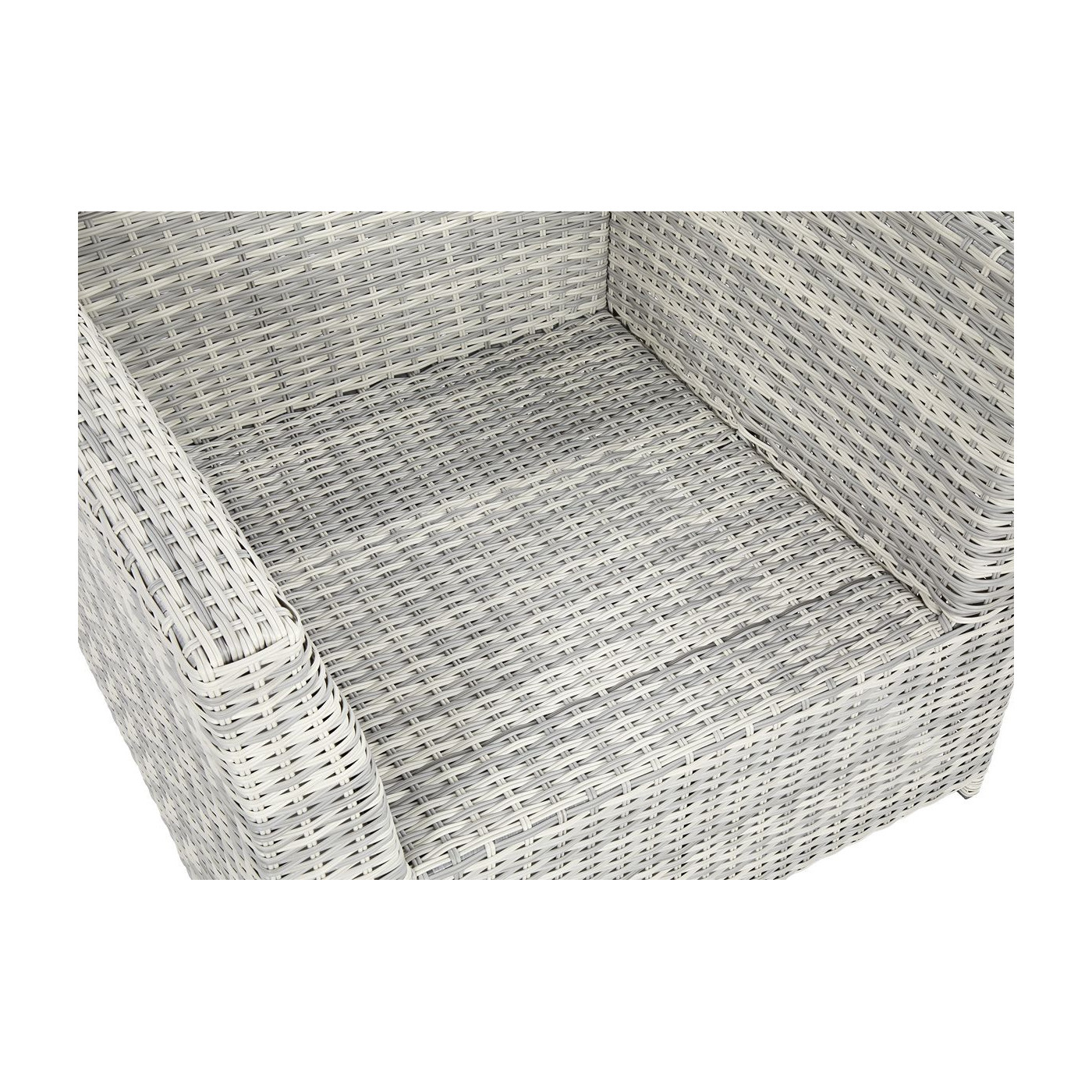 zbliżenie na technorattan w fotelu moniż