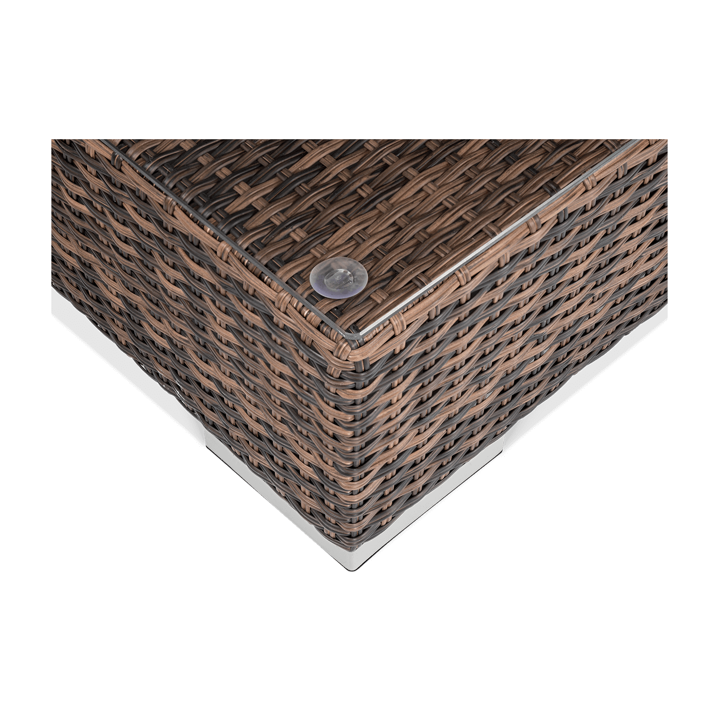 Widok z góry na blat wykonany ze szkła hartowanego