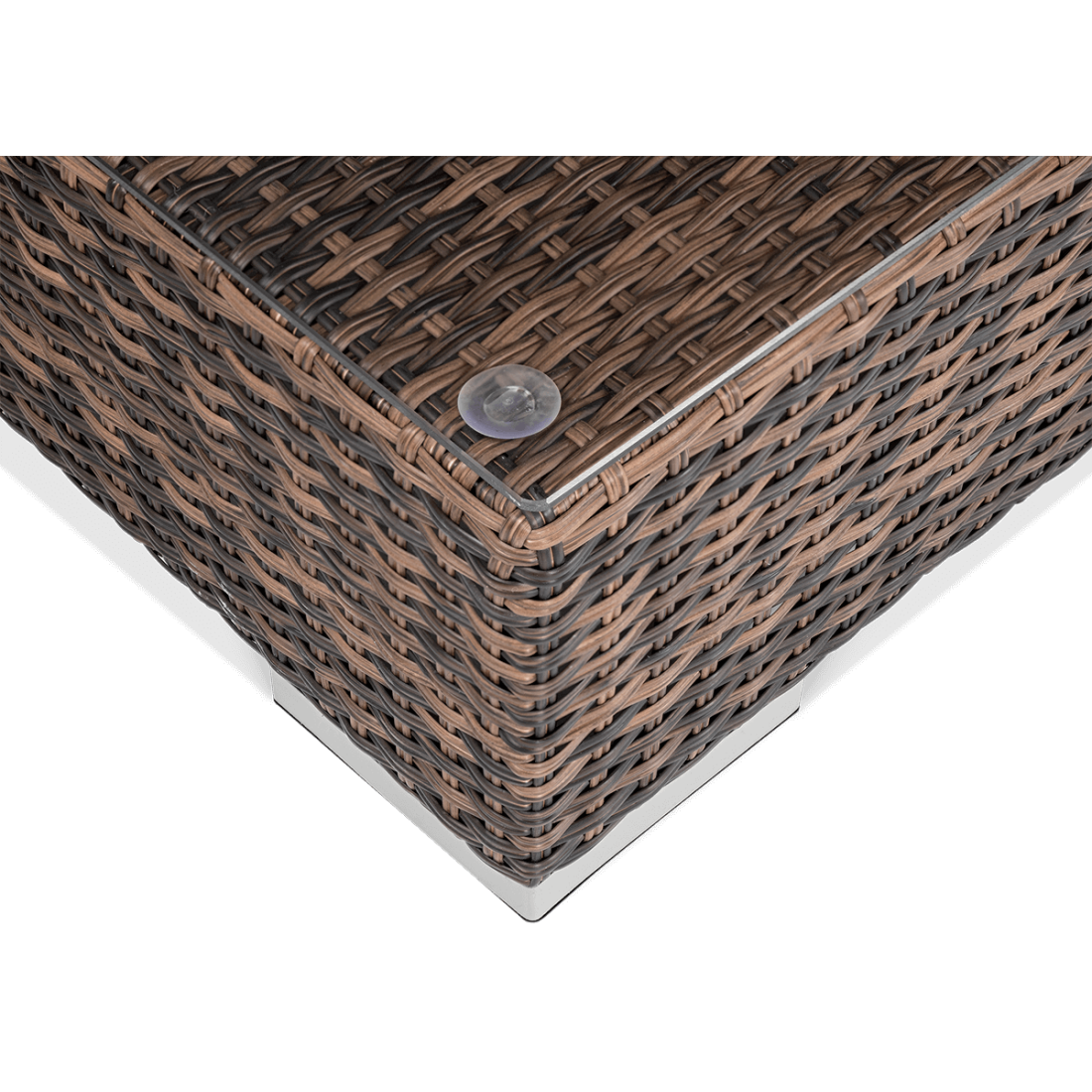 Widok z góry na blat wykonany ze szkła hartowanego