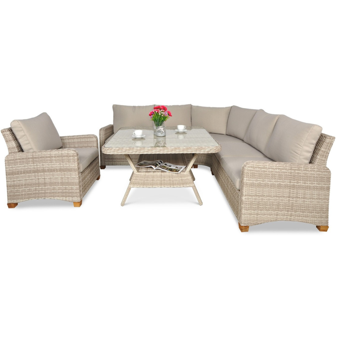 TOLEDO DINING CORNER SOFA BEIGE