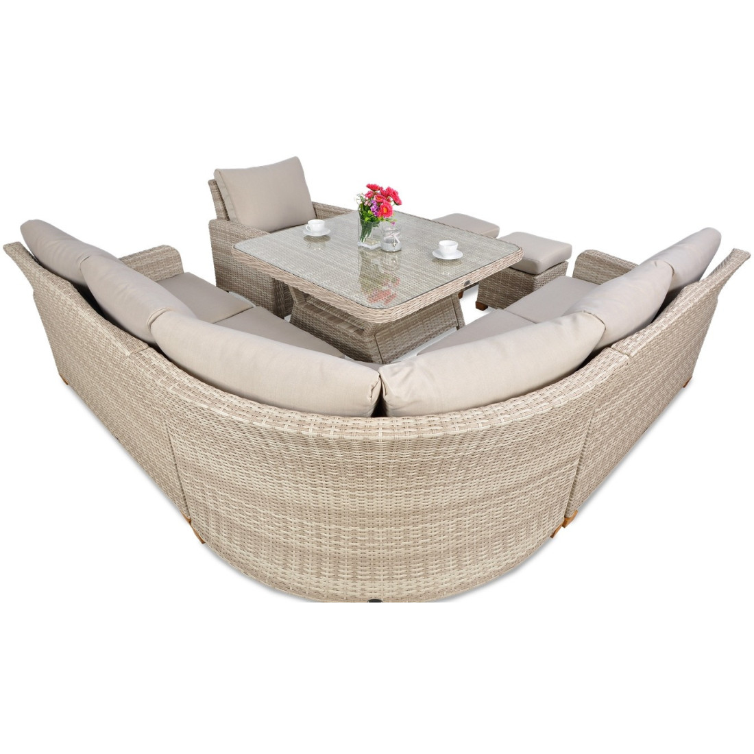 Naroznik z Technorattanu Toledo Dining Beige