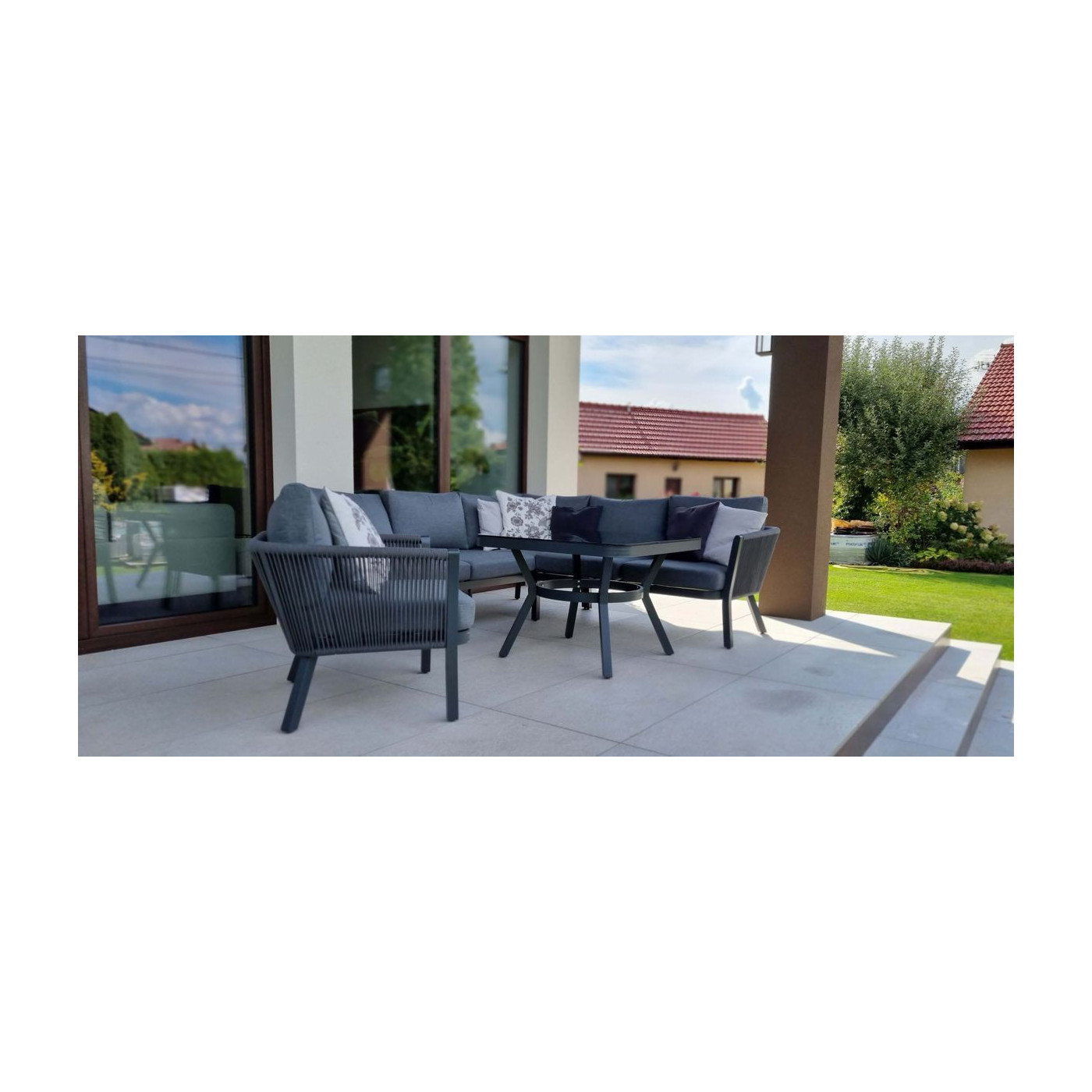 Narożnik salvador dining i fotel na tarasie