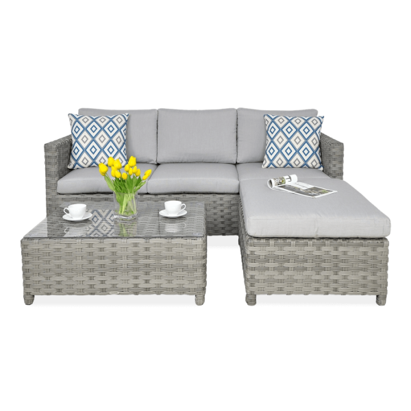 MARCO CAFFE MODERN GREY CORNER SOFA