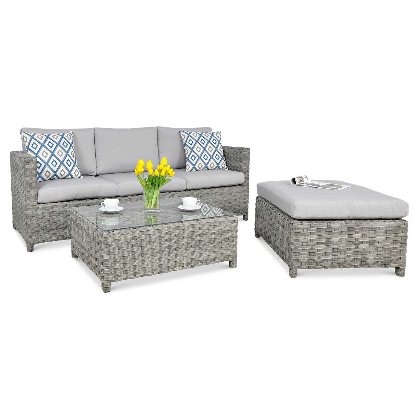 MARCO CAFFE MODERN GREY CORNER SOFA