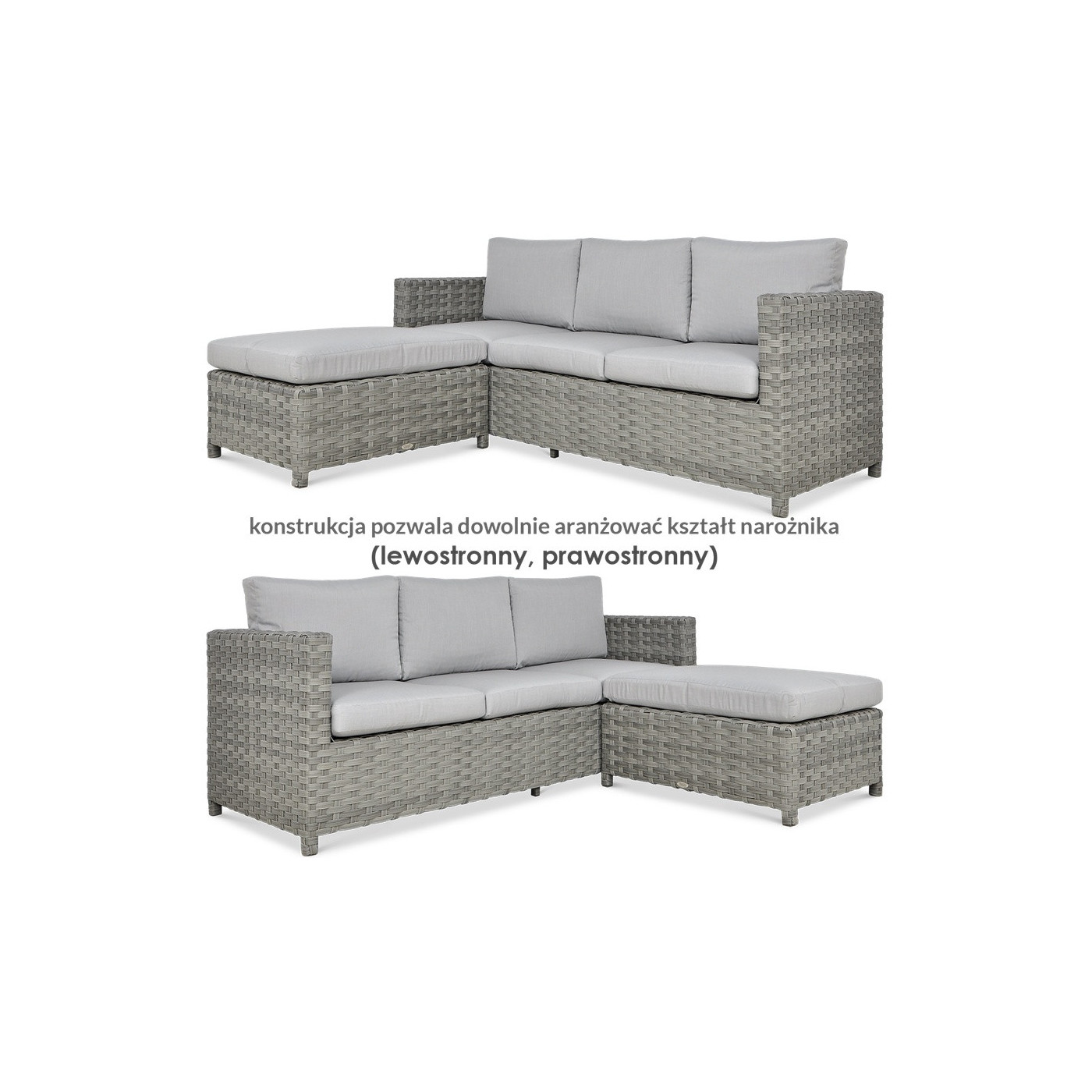 MARCO CAFFE MODERN GREY CORNER SOFA