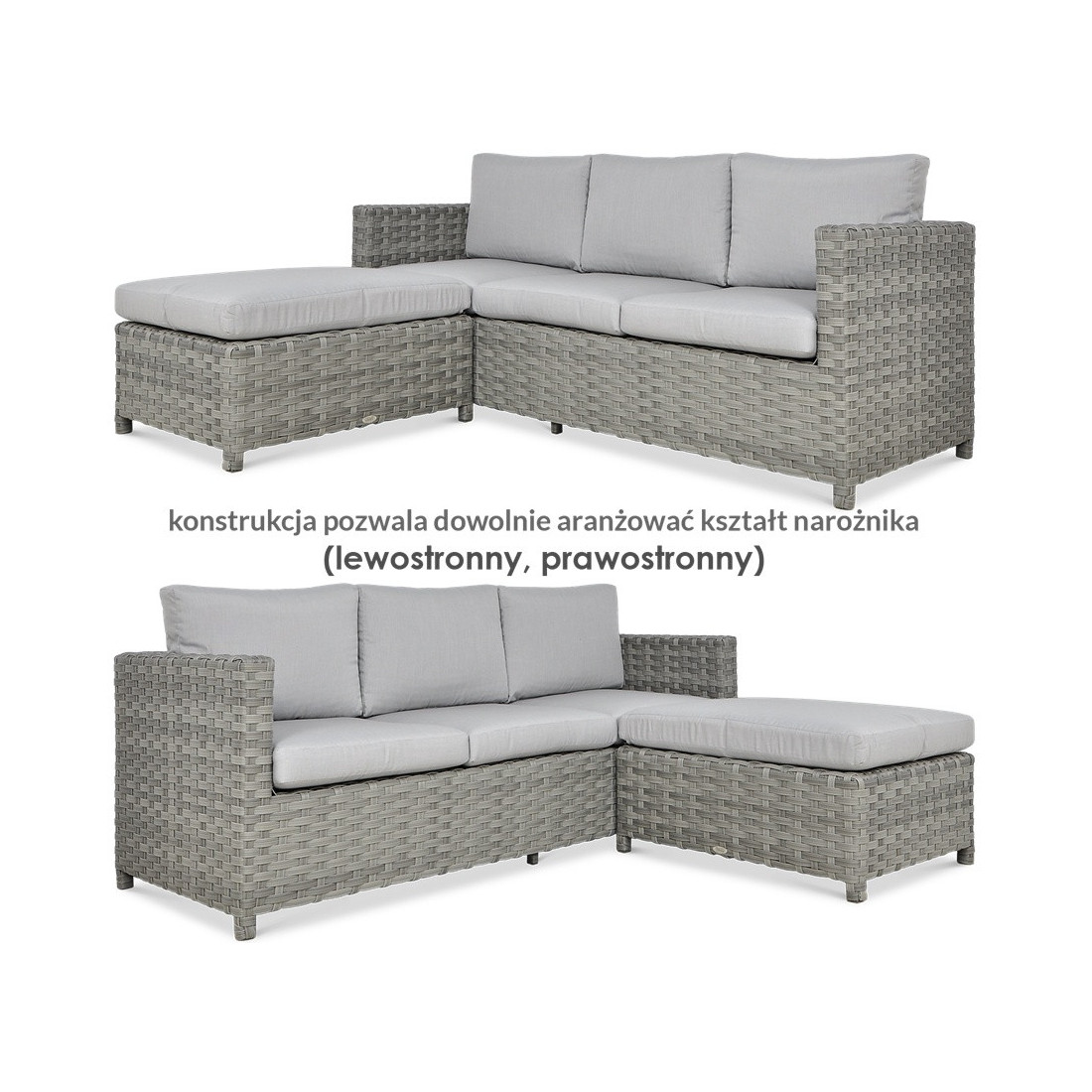 MARCO CAFFE MODERN GREY CORNER SOFA