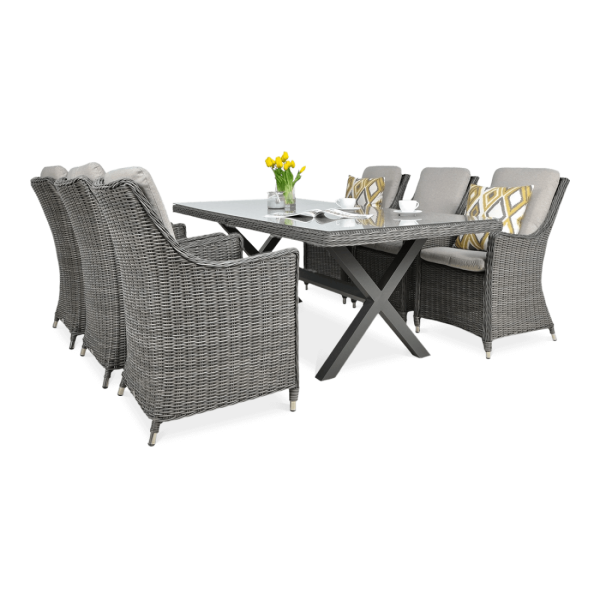 Zestaw mebli ogrodowych z technorattanu Napoli 6200 Dark Grey