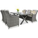Zestaw mebli ogrodowych z technorattanu Napoli 6200 Dark Grey